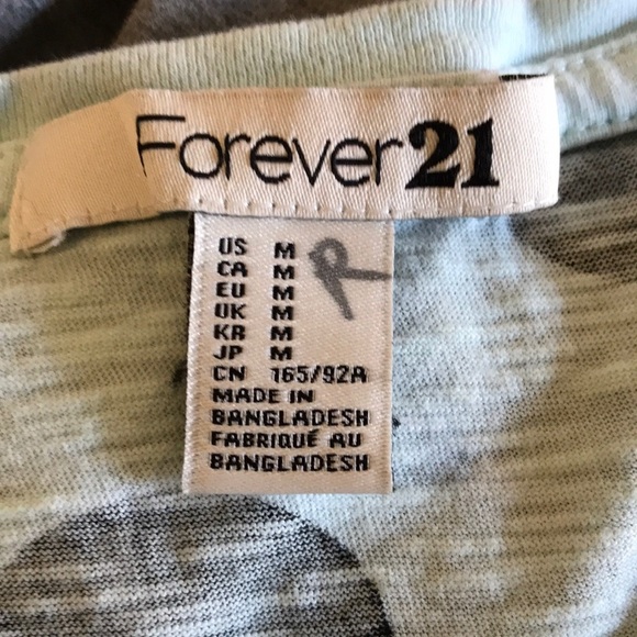 Forever 21 light green polka dot crop top - Picture 4 of 5